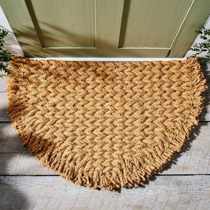Half Moon Braided Coir Doormat