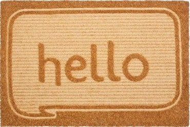 Filta Hello Embossed Coir Doormat