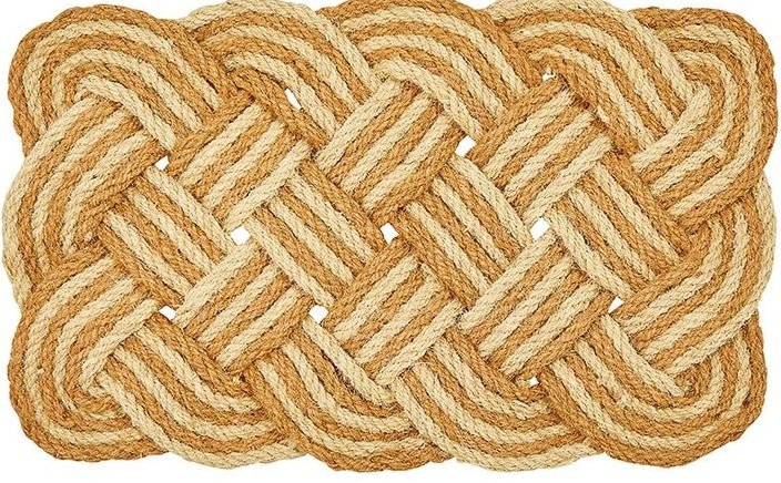 Tan_Yellow Woven Doormat, In increments of 2